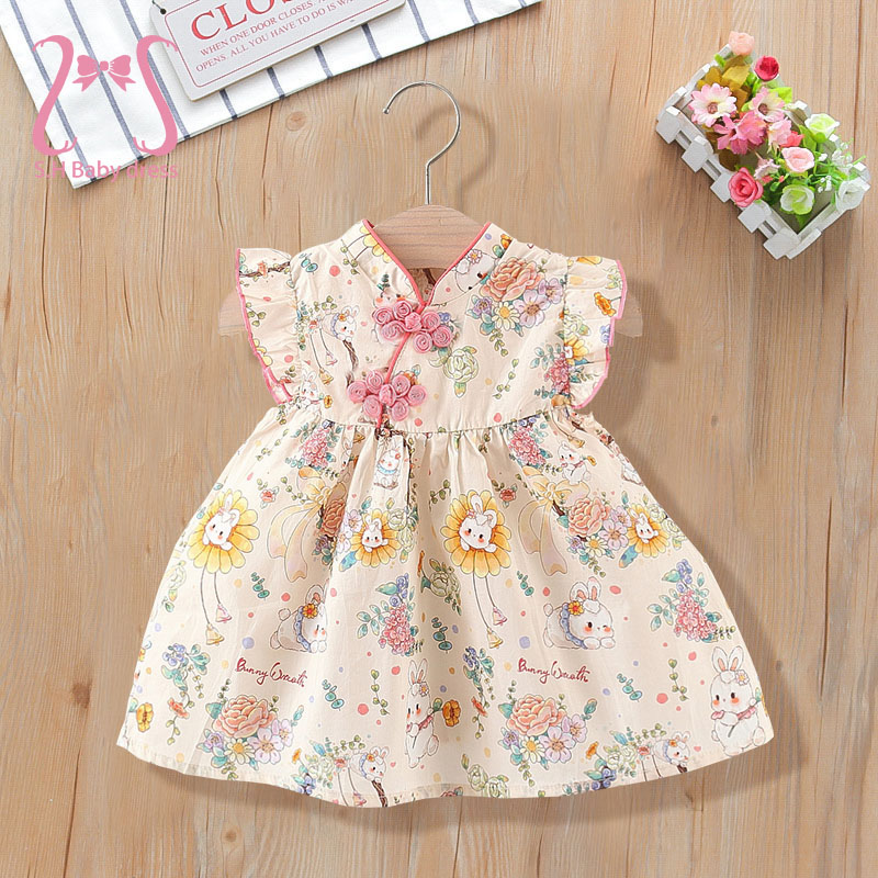 Baby Clothing Line - Gaun Bayi Perempuan Gaya Cina Usia