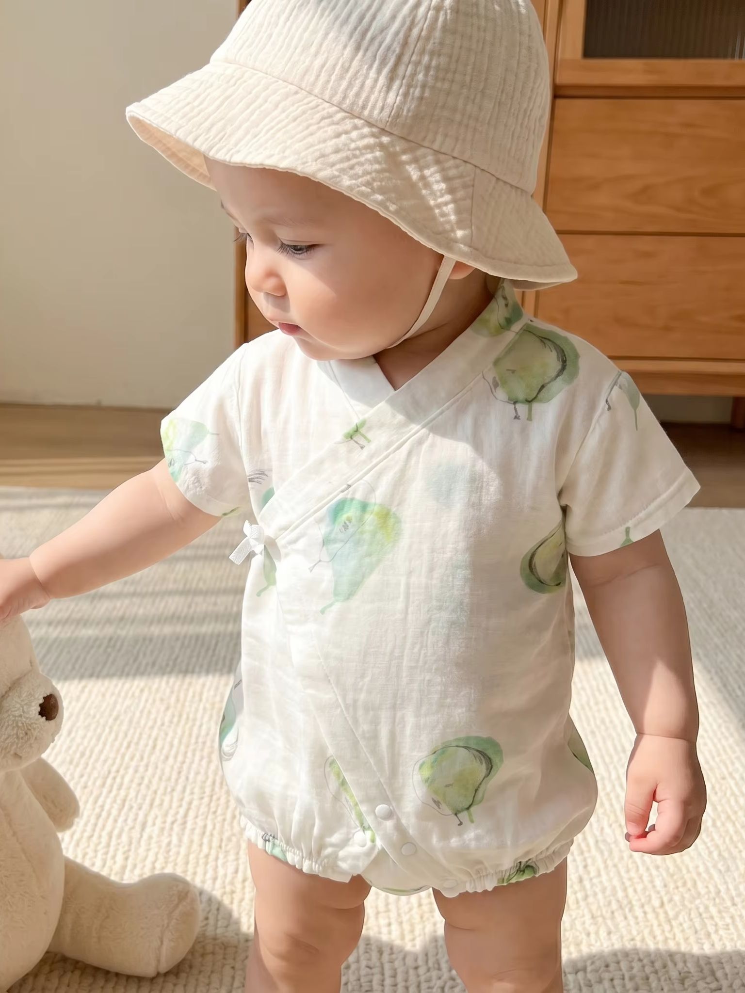 Bamboo Bodysuit Baby - Bodysuit Bayi Baru Lahir Musim Panas