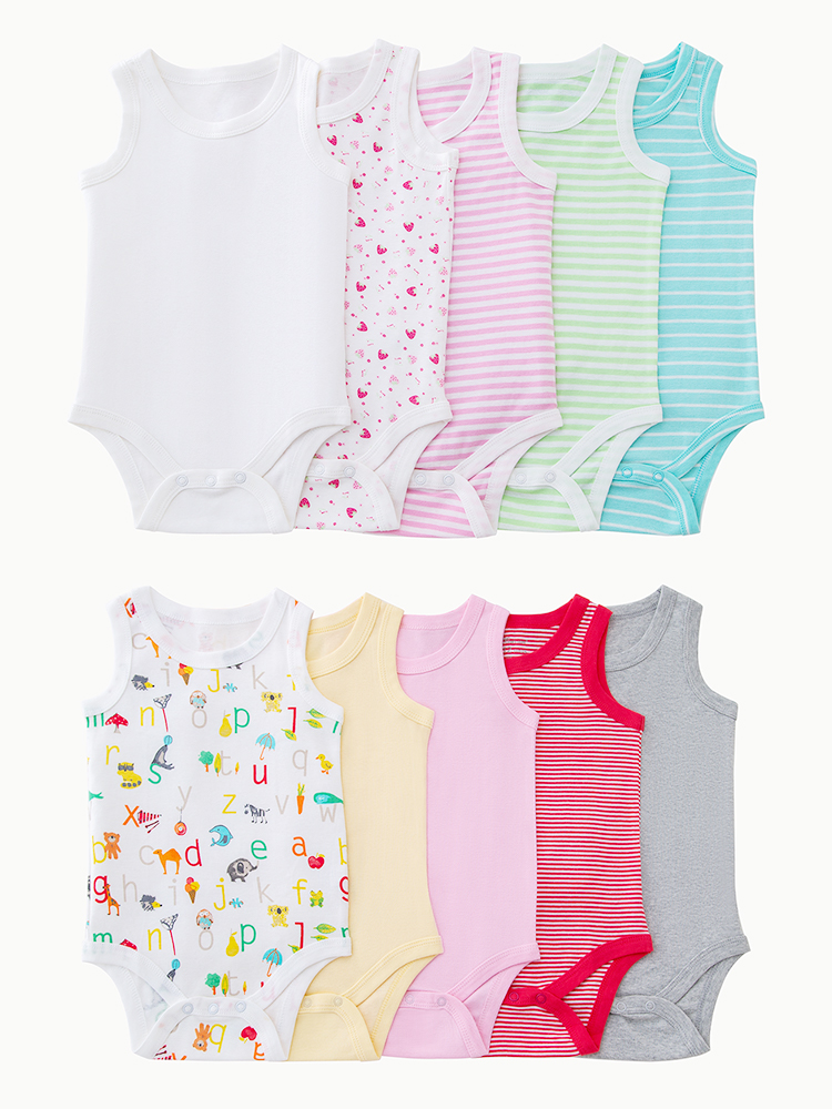 Bamboo Bodysuit Baby - 3 BH pakaian katun kasual bayi