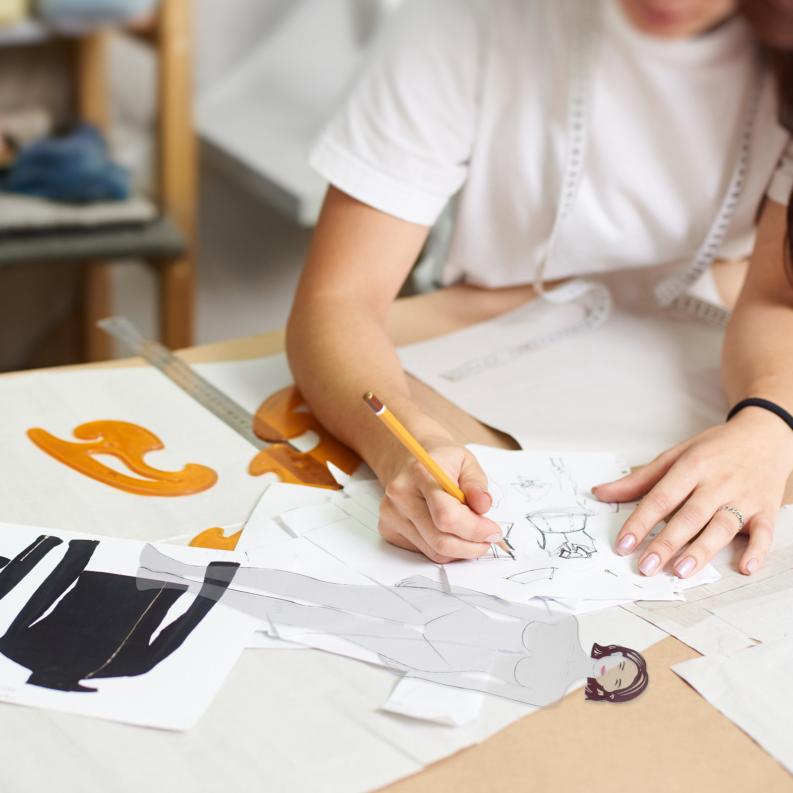 4 Buah Penggaris Desain Pakaia - Baby Clothing Drawing ulasan dan harga