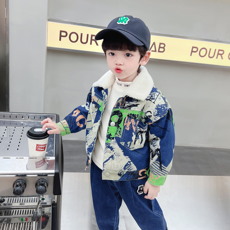 Jaket Denim Hangat Anak-anak d - Baby Clothing Drawing ulasan dan harga